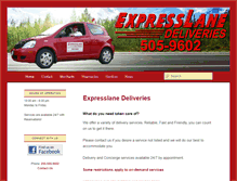 Tablet Screenshot of expresslanedeliveries.com